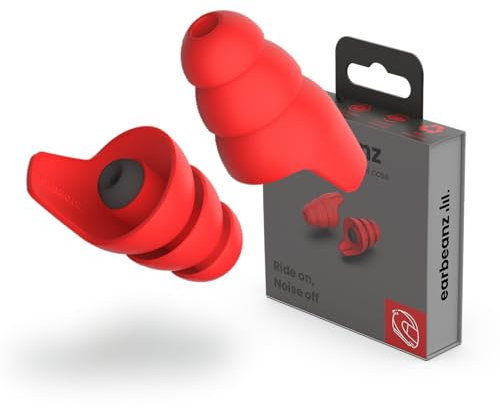 MotoBeanz - Gehörschutz für Motorradfahrer - Reduziert Windgeräusche und schützt das Gehör - Verkehr und Kommunikation bleiben hörbar - Komfortabel und ragen nicht heraus