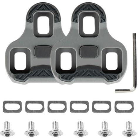 Compatible con Pedales Look Keo Bike de 3 Orificios de Agarre Blade 2, Juego de Tacos para Pedal, Juego de Placas de Zapatos para Bicicleta de Carreras, Pedal Gris 4,5 ° MTB,Accesorios para Ciclismo
