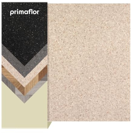 Primaflor PVC Bodenbelag Oakland | 200x250 cm | Granit Beige | Phthalatfreie PVC-Meterware mit R11 und Bfl-s1, antistatisch, trittschalldämmend und für Fußbodenheizung geeignet