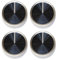 FUYIOCN Universal Gas Hob & Oven Knobs, 4-Pack 6mm Round Aluminium Alloy Replacement Control Knobs for Cookers