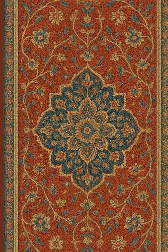 Persian Carpet Notebook: Lined 6x9 Inch Notebook with Traditional Oriental Rug Design – 100 Pages
