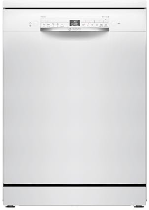 Bosch Freistehender Geschirrspüler 60 cm, Serie 2, SMS2ITW09E, Besteckkorb, Extra Trocknen, Extra leise on demand, Programmassistent, Hygienisch rein, Home Connect, AquaStop, weiß