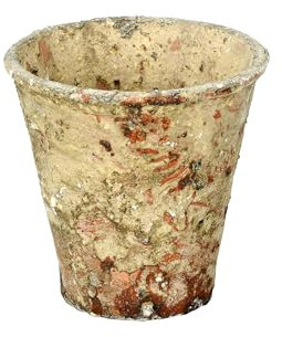 ReWu Harztopf in verwitterter Steinoptik ? Dekorativer Pflanztopf für Innen & Außen ? Leicht & wetterfest ? Vintage Blumentopf für Garten, Terrasse, Balkon oder Wohnzimmer Großer Topf Orchidee