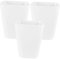 CIYODO Lot De 3 Poubelles D'Extérieur Transparentes En Polypropylène Blanc