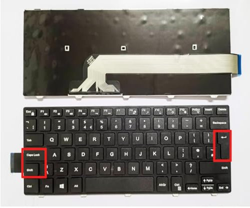XINDIKBHUB Tastiera del computer portatile del Regno Unito per Dell Inspiron 14-5000 Serie 5447 5448 5458 no baklit