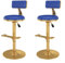Barhocker mit Rückenlehne, Drehstuhl, Kücheninsel, höhenverstellbar, Thekenhöhe, Leder, Chrom, gepolsterter Sitz für Café, Lounge, Bar, Küche