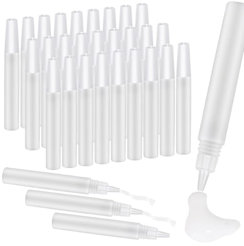 GNURBDILFO 50 Pezzi di Penne Adesive Bianche Artistiche, Penne Adesive A Rapida Asciugatura, Penne Adesive Liquide con Applicazione Precisa, Forniture per L'Aula