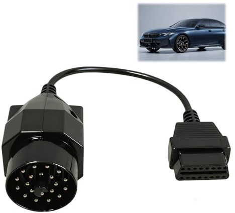 OBD2 Adapter Diagnosegerät, OBD1 20 Pin auf 16 Pin OBD2 Adapter Stecker Scanner Kabel kompatibel mit BWM E36 E38 E39 E46 E53 X5 Z3 (33 cm)