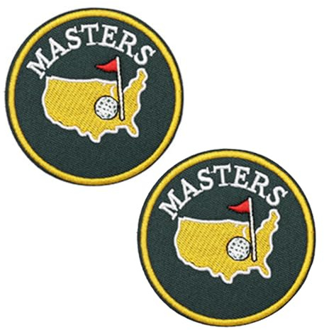 2 Pcs Masters Golf Hook and Loop Funny Patch,Cute Golf Masters Meme Morale Embroidered Patch, DIY Applique for Caddy Clothes Backpacks,Vests, Gym Bags, Hats, Caps,Costume,Cosplay
