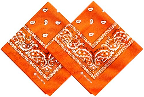 ZENO Bandana – 100% Baumwolle & Natürliche Fasern – Halstuch Ohne Polyester – Hochwertig, Weich, Langlebig & Waschmaschinenfest – Bandana Herren & Damen – Unisex & Kinder - 2 Pack