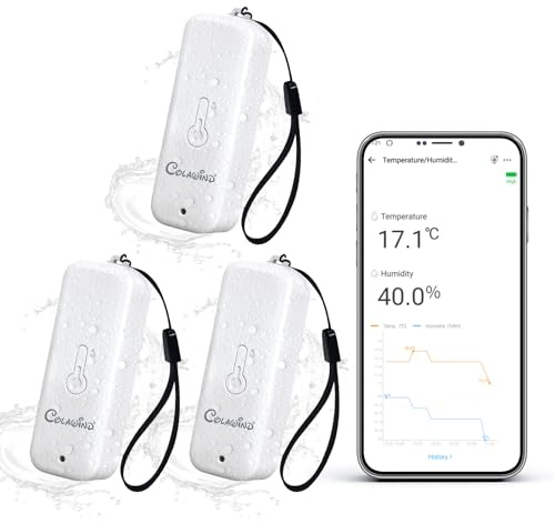 Sensor Zigbee de Temperatura y Humedad IP65 para Interior y Exterior | Requiere Hub Zigbee, para Hogar, Invernadero y Bodega, Compatible con Dispositivos Echo con Hub Zigbee 3.0 Integrado (3 PCS)