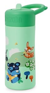 Affenzahn Edelstahl Trinkflasche Wilde Wiese - Grün