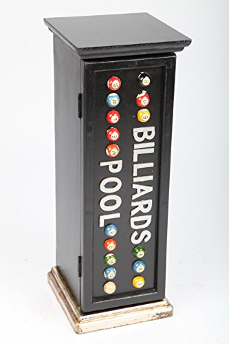 point home Design-Schrank Billard, Retro, schwarz, 50cm