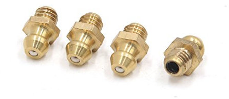 uxcell 4 Stück Schmiernippel M6x1mm Messing Fettnippel Gerade Abschmiernippel Kegelschmiernippel für Auto