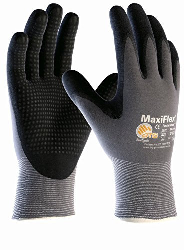 (5 Paar) ATG Handschuhe 34-844 Montagehandschuhe MaxiFlex Endurance 5 x grau/schwarz 9 (L)