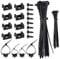 SelfTek 50Pcs Cable Tie Mount with 50 Pcs M5 Screws and 100Pcs 2 Size Self-Locking Cable Zip Ties 15cm/4.7 and 20cm/7.9inch for Wire Management