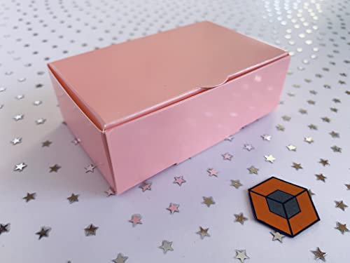 20 Premium White Lined single slice cake favour boxes 120x90x35mm (Pale PINK)