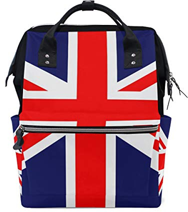 FANTAZIO Mumien-Tasche Rucksack Union Jack Flagge Schultasche