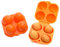 Eierbehälter aus Kunststoff, 4 Gitter, Orange, 2 Stück