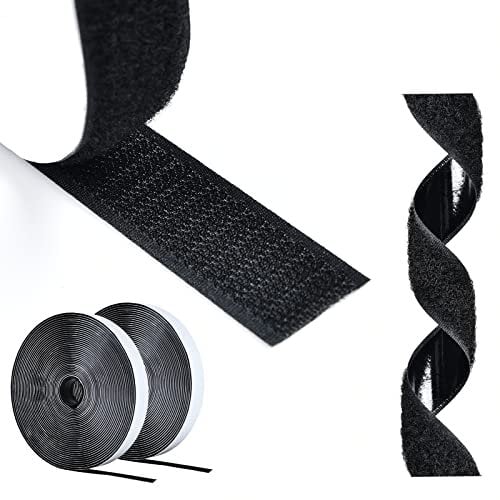 AIQInu Feltro Adesivo Forte Biadesivo,5M Sistema Di Fissaggio Hook & Loop,20mm Larghezza Adesivo Forte Offre Una Semplice Alternativa A Bottoni Automatici,Ganci,Bulloni,Cerniere E Altro Ancora