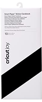 Cricut Joy Smart Paper Sticker Karton | Schwarz | 14 cm x 33 cm (5,5 x 13) | 10-Pack | Zur Verwendung mit Cricut Freude