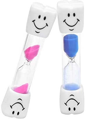 2 PCS Sabliers Minuterie Horloge de Sable Hourglass avec Le Visage Souriant, Horloge à Sable Sablier pour Enfant, pour Jeux,Cuisine, Exercice,Etude,Brossage etc(Rose et Bleu,3 Minutes)