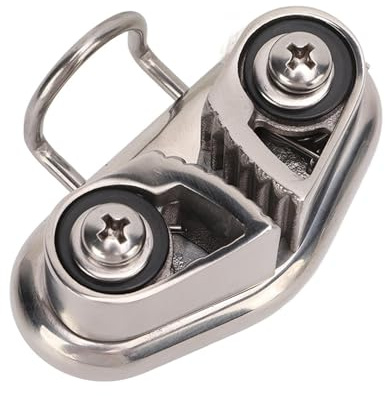 Boat Cam Cleat with Wire Leading Ring, Suitable for Rope Wire up to 10mm | 316 Steel Kayak Cam Cleat Marine Line Cleat for Sailing Boat, Yacht, Kayak and Sailboat Accessories