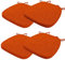 4er Set Stuhlkissen 40x38x3cm mit Bändern,Waschbare Sitzkissen Rutschfest,Stuhlauflage Stuhlpolster Sitzkissen,Abnembar Bezug Mit Reißverschluss,Ideal für Zuhause Büro Küche Esszimmer,Orange Rot