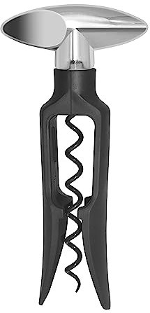 OGGI Weinflaschenöffner, selbstziehender Korkenzieher – selbstzentrierender antihaftbeschichteter Weinöffner Korkenzieher, müheloser Weinkorker – Schwarz 21,6 cm