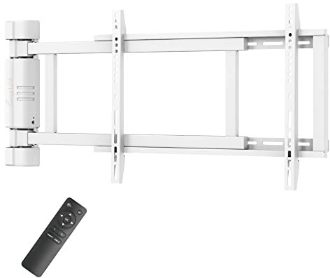 EasyLife Soporte de Pared para TV, Soporte Que Gira eléctricamente hasta 170°, VESA hasta 600x400, para televisores LCD/OLED, monitores, Pantallas, smartboards de 32-75 Pulgadas y 50kg (White)