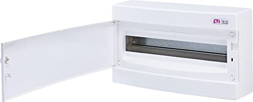 Geakv Verteilerkasten Aufputz IP40 Verteiler Kleinverteiler Stromverteiler (1-reihig, 18 Module, Acrylnitril Butadi, Dreiphasig)