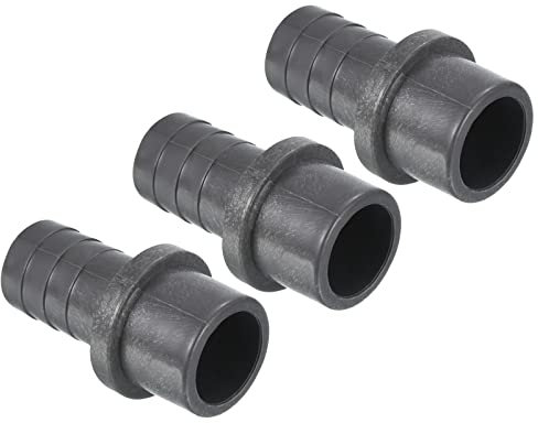 PATIKIL UPVC Réducteur Tuyau Raccord 25mm OD 20mm Barbelé, 3 Paquet Droit Accouplement Adaptateur Connecteur, Gris