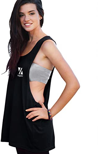 Vibrha Canotta Sportiva Donna Fitness Dorso a Vogatore - abbigliamento sportivo donna, zumba abbigliamento, canotta basket, magliette fluo