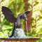 woyufen 30cmX30cmX22Cm Dragon GranJardin Sculpture Dragon Ornement Dragon en Résine Imperméable Extérieur Pulvérisation d'eau Dragon Paysage Aquatique Statues pour Jardins, Patios, Centres