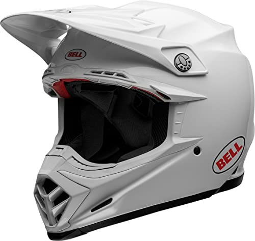 Bell MOTO-9S Flex Solid ECE – Motocross Helm ECE Zertifiziert – Offroad Racing Helm – Flex Impact Management – Velocity Flow Ventilation – Flying Bridge Visor – White, Größe: L