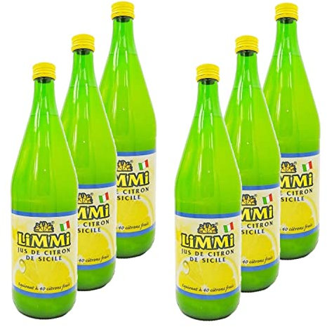 Lot 6x Pur jus de citron de Sicile - Bouteille 1L