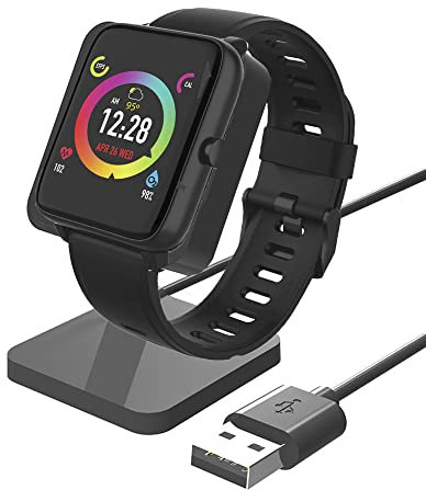 Blueshaweu Magnetisches Ladegerät, kompatibel mit Ddidbi P66D Smartwatch, Tragbares Ladegerät, kompatibel mit Aptkdoe P66D/Ddidbi P66D/Nerunsa P66B 1,85 Zoll Smartwatch (schwarz)