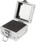 Nail Drill Bit Box Safe Nail Polishing Head Box Storage Aluminum Alloy 25 Holes Container for Salon (Silver)