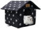 Vinnypet Katzenhaus Für Draußen Winterfest Wasserdicht Wetterfester Katzenhöhle Haustierhaus mit Katzenmatte Warm Hundehöhle Waschbar Hundehaus Tierheim Für Streuner Haustiere 45x40x45