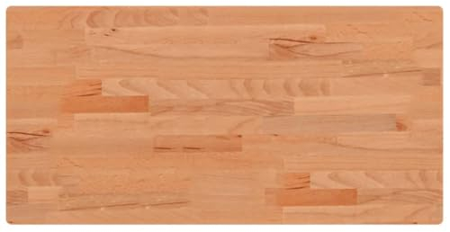 vidaXL Waschtischplatte, Multifunktional Arbeitsplatte mit 4 abgerundeten Ecken, Waschtischkonsole Tischplatte für Badezimmer, Holzplatte Platte Badmöbel, 80x40x2,5 cm Massivholz Buche