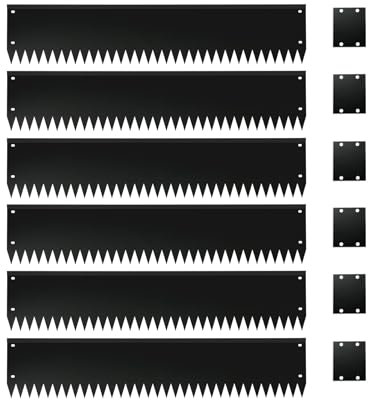 Garteneinfassung aus Stahl, 20,3 cm H x 101,6 cm L, Metall-Landschaftseinfassung mit 180 Biegung, 6 Stück