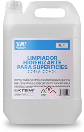 Hostelpak | 5L - Limpiador superficies con alcohol Limpieza superficies y componentes electrónicos
