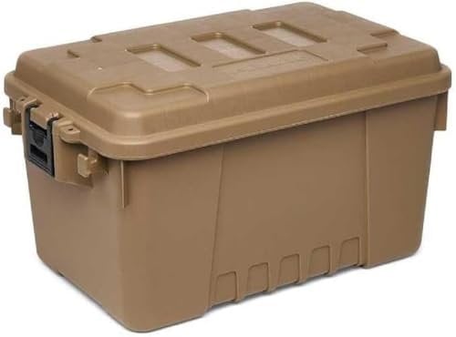 PLANO Sportsman's Trunk - Small 53ltr,Desert Tan, Military-Grade Storage Box with Lid, Heavy Duty, Large, Camping & Army Storage Trunks, Perfect for Hunting, Paintball, Airsoft or Home Storage