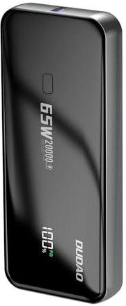 Maplin 20000mAh 65W Power Bank PD Quick Charge for Laptops, Tablets, Cameras, Phones inc MacBook Pro/Air, Dell, Lenovo ThinkPad, Chromebook, HP, iPhone 15 14 13, iPad Air Mini, Samsung Galaxy, Huawei