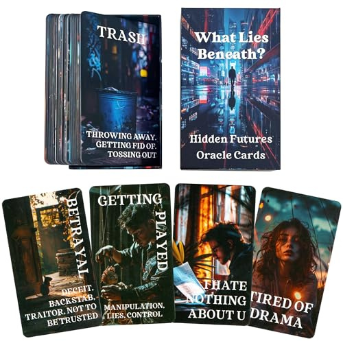 Spill The Beans Oracle Karten, Beziehungs-Karten, Lebens-Oracle-Deck für Anfänger, Geheimnisse enthüllend, wie Betrug, Verrat, Hass