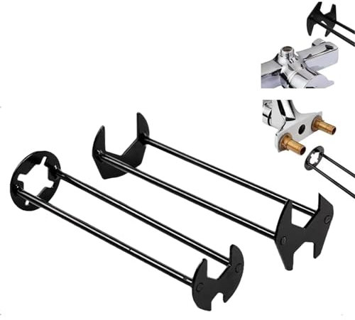 aghoer 2 Set Armaturenschlüssel Werkzeug, Sink Badezimmer Küchenreparatur Armaturen, Schraubenschlüsselwerkzeug, 7 Größen Universal Sink Klempner Zange, für Küche Bad