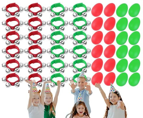 Puppenglocken für Kinder, Jingle Bell-Armband, Perkussionsarmband, rhythmische Glocken zum Musiklernen, Schlagzeug mit Eierrührer für Mädchen, und Kinder