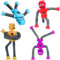 XiXiRan Juguete Ventosas Niño*4Pcs, Juguete Ventosa Bañera, Juguete de Robot Jirafa Telescópico, Juguete Telescópico con Ventosa de Jirafa, Juguetes Sensoriales de Tubos Pop Robot (Robot)