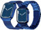 Hongxinzhan Confezione da 2 cinturini di ricambio in metallo compatibili con Apple Watch, blu, 41/40/38mm(S1-S9,SE,SE2)/42mm(S10), Classico