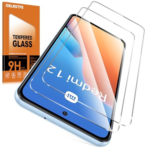 Oelrstfe Verre Trempé pour Xiaomi Redmi 12 2 Pièces,Film de Vitre Protection écran Dureté 14H Anti Rayures Sans Bulless Transparent HD Haute Sensibilité Protecteur D'écran